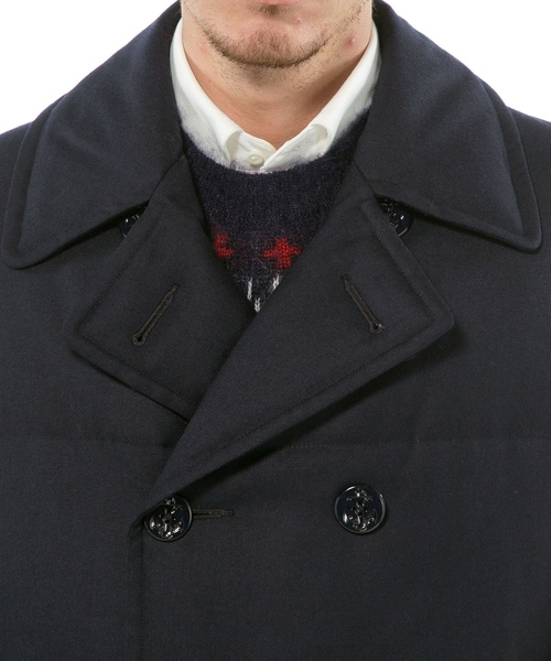 美品　j.press ジェイプレスPコート　ピーコート　ダウン　M ネイビー　紺 J.PRESS（ジェイプレス）の「サキソニーダウンPコート（ピーコート