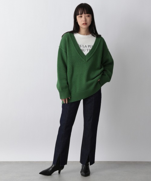 LOWRYS FARM（ローリーズファーム）の「ＣＯＮＥ／フロントスリットパンツ　949505（デニムパンツ・レディース・ブルー/ワンウォッシュ/ブルー系その他/アイボリー/ブラック・SMALL/MEDIUM/LARGE）」の18枚目の写真