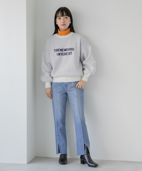 LOWRYS FARM（ローリーズファーム）の「ＣＯＮＥ／フロントスリットパンツ　949505（デニムパンツ・レディース・ブルー/ワンウォッシュ/ブルー系その他/アイボリー/ブラック・SMALL/MEDIUM/LARGE）」の20枚目の写真