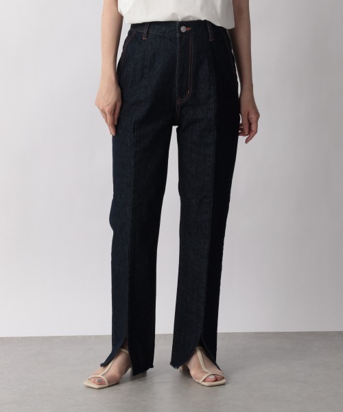 LOWRYS FARM（ローリーズファーム）の「ＣＯＮＥ／フロントスリットパンツ　949505（デニムパンツ・レディース・ブルー/ワンウォッシュ/ブルー系その他/アイボリー/ブラック・SMALL/MEDIUM/LARGE）」の22枚目の写真