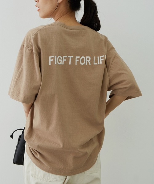 AMERICANA（アメリカーナ）の「【Americana(アメリカーナ)】フリーダムスリーブシームレスプリントT（Tシャツ/カットソー・レディース・ホワイト/ラベンダー/キャメル・FREE）」の3枚目の写真