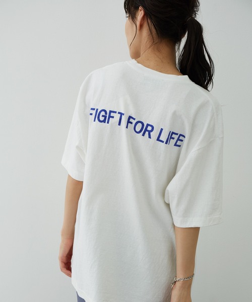 AMERICANA（アメリカーナ）の「【Americana(アメリカーナ)】フリーダムスリーブシームレスプリントT（Tシャツ/カットソー・レディース・ホワイト/ラベンダー/キャメル・FREE）」の20枚目の写真