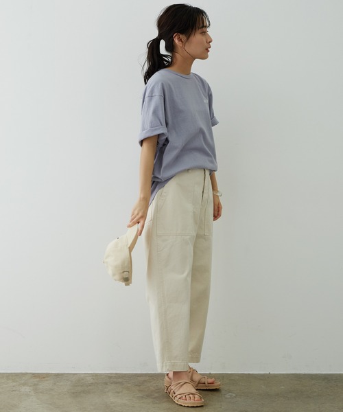 AMERICANA（アメリカーナ）の「【Americana(アメリカーナ)】フリーダムスリーブシームレスプリントT（Tシャツ/カットソー・レディース・ホワイト/ラベンダー/キャメル・FREE）」の9枚目の写真