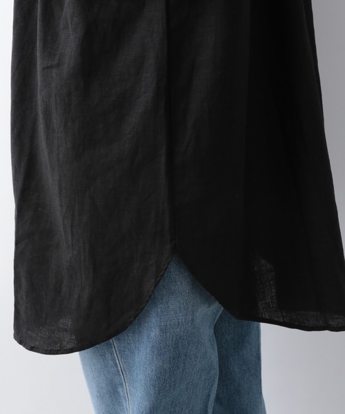 GLOBAL WORK（グローバルワーク）の「フレンチリネン混2WAYシャツ/942770（Tシャツ/カットソー・レディース・ホワイト/ブラック/ベージュ系その他/ラベンダー/ライトイエロー・FREE）」の10枚目の写真