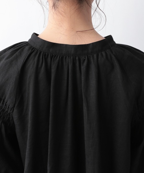 GLOBAL WORK（グローバルワーク）の「フレンチリネン混2WAYシャツ/942770（Tシャツ/カットソー・レディース・ホワイト/ブラック/ベージュ系その他/ラベンダー/ライトイエロー・FREE）」の11枚目の写真