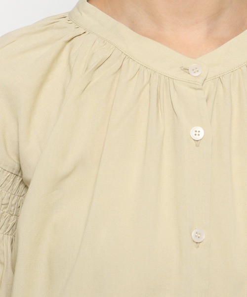 GLOBAL WORK（グローバルワーク）の「フレンチリネン混2WAYシャツ/942770（Tシャツ/カットソー・レディース・ホワイト/ブラック/ベージュ系その他/ラベンダー/ライトイエロー・FREE）」の15枚目の写真