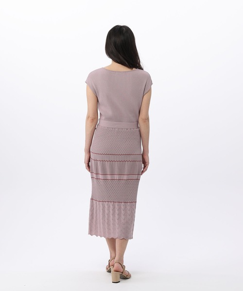 Fabulous Angela（ファビュラスアンジェラ）の「透かし編みリブニットワンピース（ワンピース・レディース・ベージュ/ピンク/モカ・FREE）」の22枚目の写真