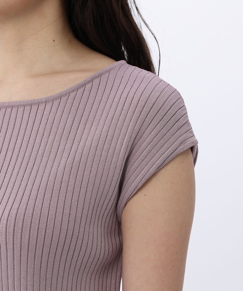 Fabulous Angela（ファビュラスアンジェラ）の「透かし編みリブニットワンピース（ワンピース・レディース・ベージュ/ピンク/モカ・FREE）」の10枚目の写真