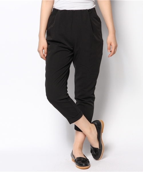 CIAOPANIC（チャオパニック）の「【Ciaopanic】T/Rウエストギャザー裏付きPTS（その他パンツ・レディース・ブラック/ネイビー・SMALL/MEDIUM）」の2枚目の写真