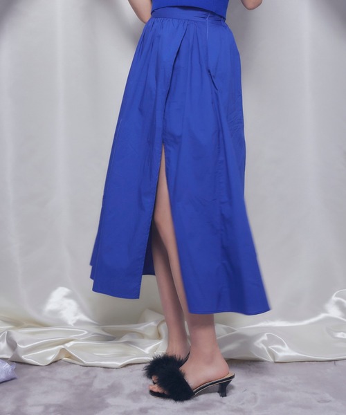 Romansual（ロマンシュアル）の「Romansual/スリットロングスカパン（スカート・レディース・ブラック/ロイヤルブルー・SMALL/MEDIUM）」の9枚目の写真