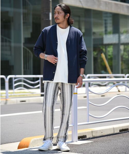 SHIPS（シップス）の「【WEB限定】SHIPS: 《洗えるニットとTシャツがセット》 TECH LINEN レイヤード カーディガン (リラックスフィット)（カーディガン/ボレロ・メンズ・ライトブルー/ネイビー/ダークグレー・SMALL/MEDIUM/LARGE）」の21枚目の写真