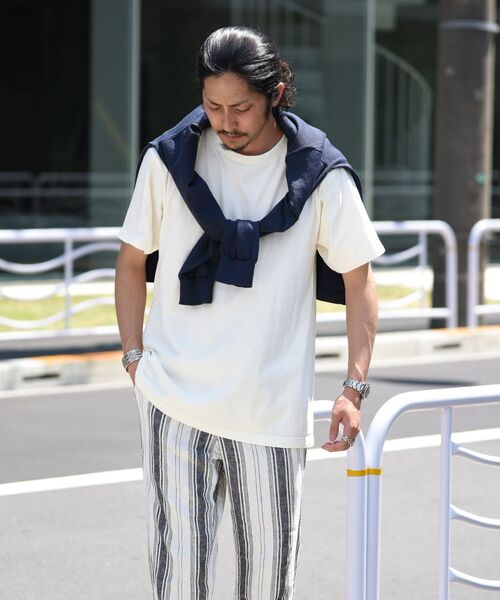 SHIPS（シップス）の「【WEB限定】SHIPS: 《洗えるニットとTシャツがセット》 TECH LINEN レイヤード カーディガン (リラックスフィット)（カーディガン/ボレロ・メンズ・ライトブルー/ネイビー/ダークグレー・SMALL/MEDIUM/LARGE）」の4枚目の写真