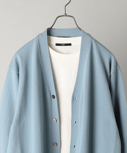 SHIPS（シップス）の「【WEB限定】SHIPS: 《洗えるニットとTシャツがセット》 TECH LINEN レイヤード カーディガン (リラックスフィット)（カーディガン/ボレロ・メンズ・ライトブルー/ネイビー/ダークグレー・SMALL/MEDIUM/LARGE）」の6枚目の写真
