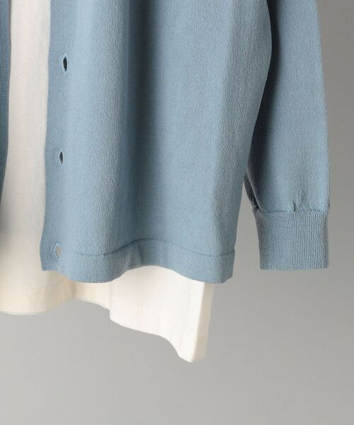 SHIPS（シップス）の「【WEB限定】SHIPS: 《洗えるニットとTシャツがセット》 TECH LINEN レイヤード カーディガン (リラックスフィット)（カーディガン/ボレロ・メンズ・ライトブルー/ネイビー/ダークグレー・SMALL/MEDIUM/LARGE）」の7枚目の写真