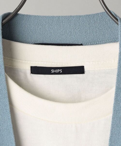 SHIPS（シップス）の「【WEB限定】SHIPS: 《洗えるニットとTシャツがセット》 TECH LINEN レイヤード カーディガン (リラックスフィット)（カーディガン/ボレロ・メンズ・ライトブルー/ネイビー/ダークグレー・SMALL/MEDIUM/LARGE）」の9枚目の写真
