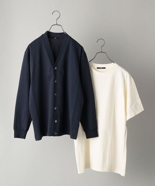 SHIPS（シップス）の「【WEB限定】SHIPS: 《洗えるニットとTシャツがセット》 TECH LINEN レイヤード カーディガン (リラックスフィット)（カーディガン/ボレロ・メンズ・ライトブルー/ネイビー/ダークグレー・SMALL/MEDIUM/LARGE）」の15枚目の写真