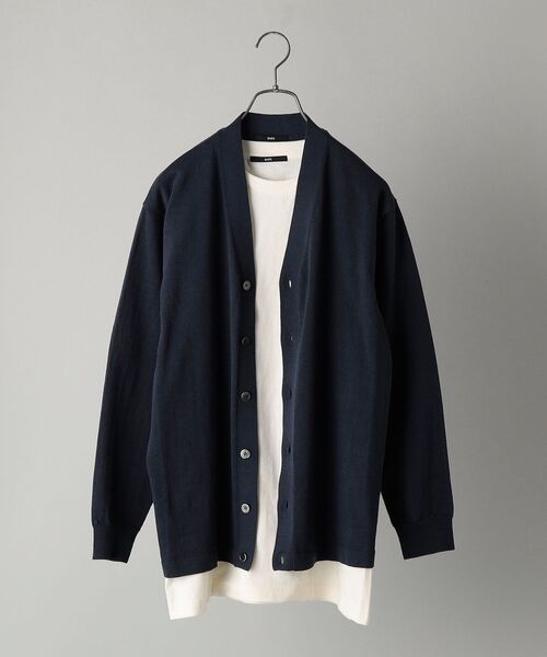 SHIPS（シップス）の「【WEB限定】SHIPS: 《洗えるニットとTシャツがセット》 TECH LINEN レイヤード カーディガン (リラックスフィット)（カーディガン/ボレロ・メンズ・ライトブルー/ネイビー/ダークグレー・SMALL/MEDIUM/LARGE）」の16枚目の写真