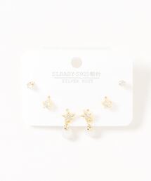 ポスト925シルバ-*ピアス 3点セット