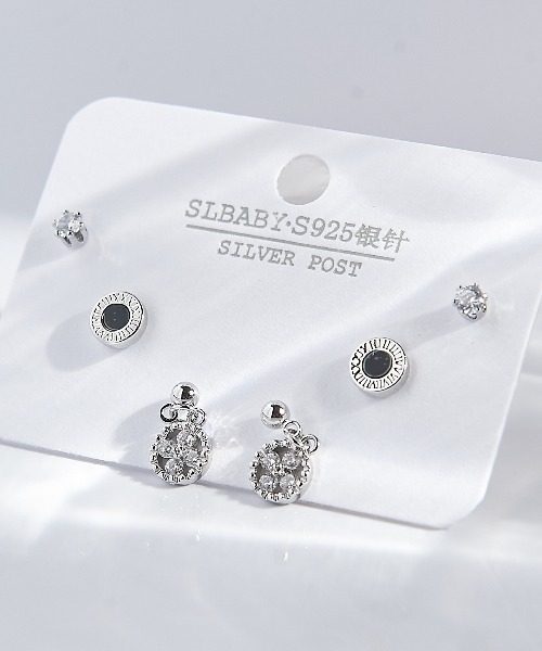 clarity blanc(クラリティーブラン)の「ポスト925シルバ-*ピアス 3点セット(ピアス(両耳用)・レディース・I/S/C/O/E/P/G/R/K/U/A/M/V/F/Q/J/T・FREE)」の13枚目の写真
