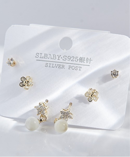 clarity blanc(クラリティーブラン)の「ポスト925シルバ-*ピアス 3点セット(ピアス(両耳用)・レディース・I/S/C/O/E/P/G/R/K/U/A/M/V/F/Q/J/T・FREE)」の14枚目の写真