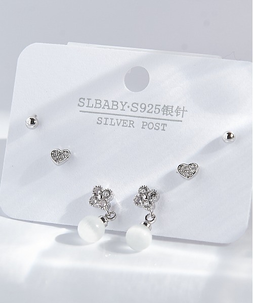 clarity blanc(クラリティーブラン)の「ポスト925シルバ-*ピアス 3点セット(ピアス(両耳用)・レディース・I/S/C/O/E/P/G/R/K/U/A/M/V/F/Q/J/T・FREE)」の15枚目の写真