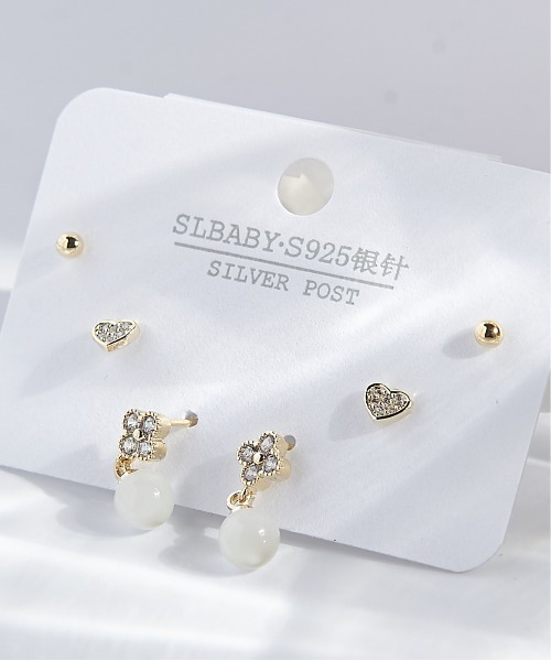 clarity blanc(クラリティーブラン)の「ポスト925シルバ-*ピアス 3点セット(ピアス(両耳用)・レディース・I/S/C/O/E/P/G/R/K/U/A/M/V/F/Q/J/T・FREE)」の16枚目の写真