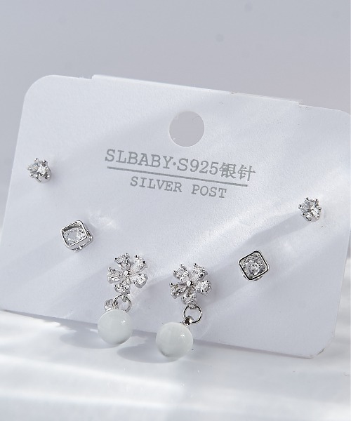 clarity blanc(クラリティーブラン)の「ポスト925シルバ-*ピアス 3点セット(ピアス(両耳用)・レディース・I/S/C/O/E/P/G/R/K/U/A/M/V/F/Q/J/T・FREE)」の17枚目の写真