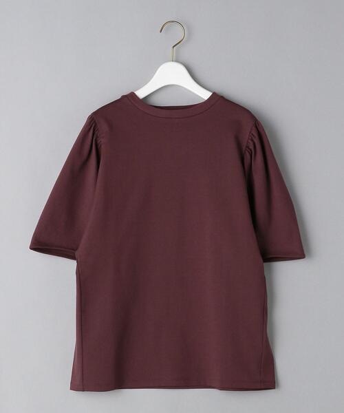 BEAUTY&YOUTH UNITED ARROWS(ビューティーアンドユースユナイテッドアローズ)の「BY コットン天竺5分袖ギャザースリーブクルーネック カットソー ◆(Tシャツ/カットソー・レディース・ホワイト/ワインレッド/ロイヤルブルー/ブラック・FREE)」の22枚目の写真