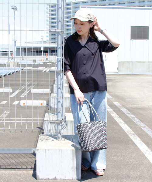 fredy repit(フレディレピ)の「【WEB限定】ビッグ衿ブラウス(シャツ/ブラウス・レディース・ブラック/オフホワイト・38)」の8枚目の写真