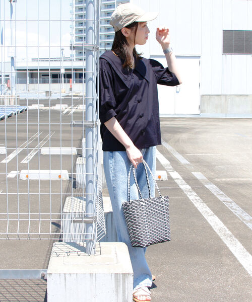 fredy repit(フレディレピ)の「【WEB限定】ビッグ衿ブラウス(シャツ/ブラウス・レディース・ブラック/オフホワイト・38)」の9枚目の写真