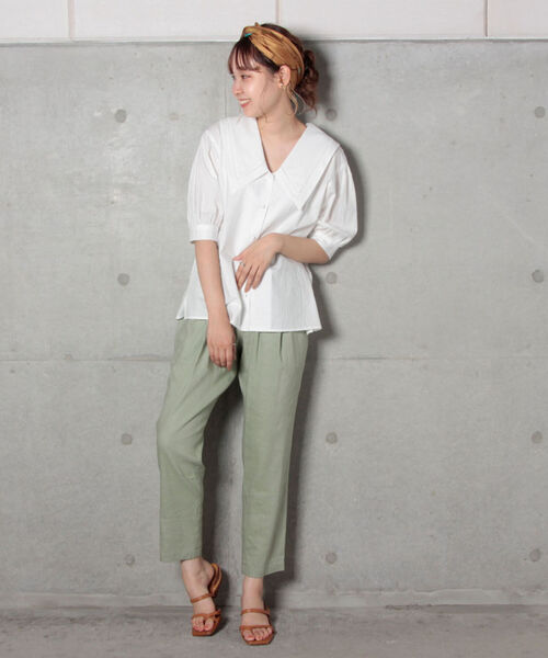fredy repit(フレディレピ)の「【WEB限定】ビッグ衿ブラウス(シャツ/ブラウス・レディース・ブラック/オフホワイト・38)」の17枚目の写真