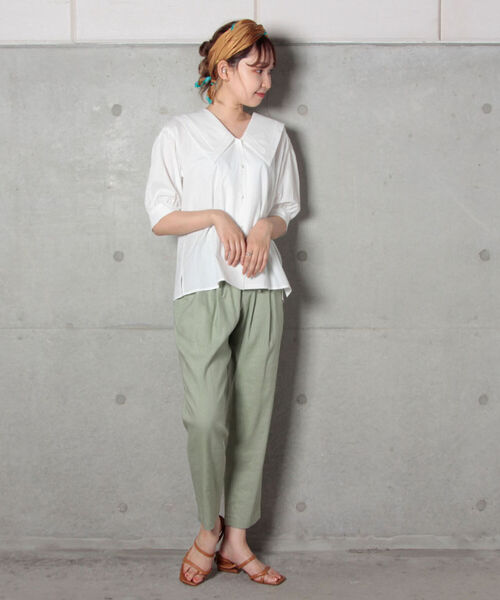 fredy repit(フレディレピ)の「【WEB限定】ビッグ衿ブラウス(シャツ/ブラウス・レディース・ブラック/オフホワイト・38)」の18枚目の写真