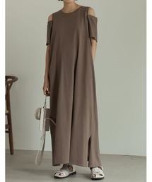Re:EDIT | オーガニックコットンショルダースリットワンピース(ワンピース)