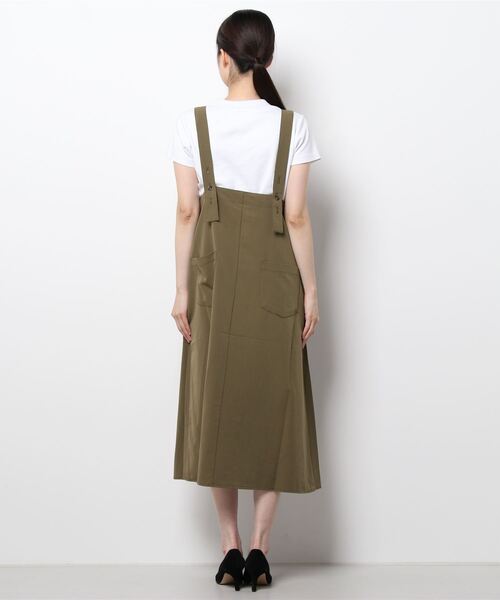 179/WG（イチナナキュウダブルジー）の「ロング丈ジャンパースカート（スカート・レディース・ブラック/ベージュ/カーキ・MEDIUM）」の5枚目の写真