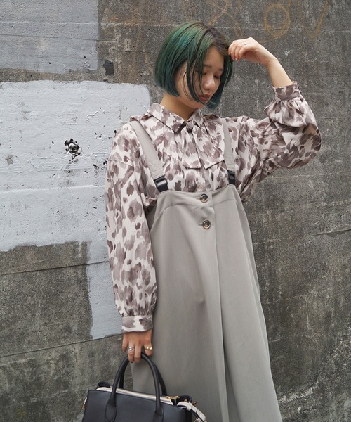 179/WG（イチナナキュウダブルジー）の「ロング丈ジャンパースカート（スカート・レディース・ブラック/ベージュ/カーキ・MEDIUM）」の8枚目の写真