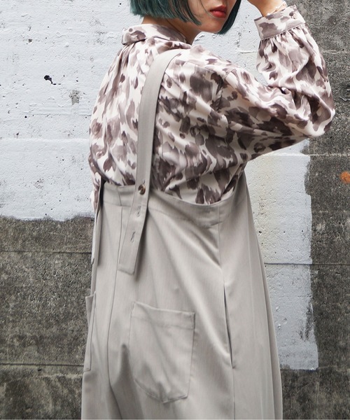 179/WG（イチナナキュウダブルジー）の「ロング丈ジャンパースカート（スカート・レディース・ブラック/ベージュ/カーキ・MEDIUM）」の6枚目の写真