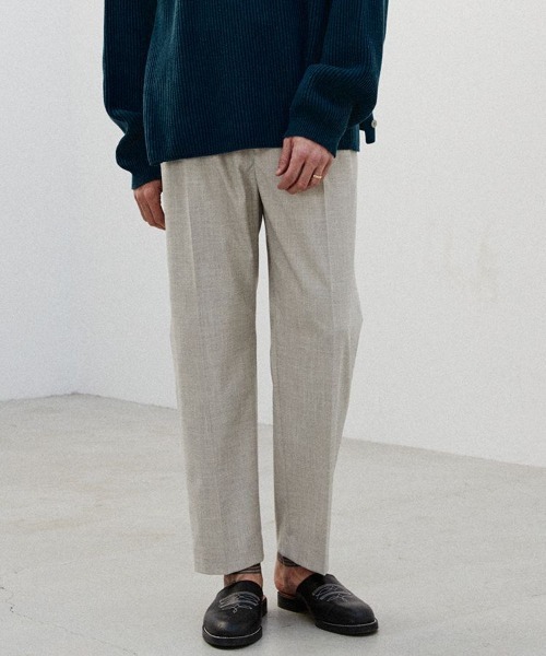 LIDNM（リドム）の「SLUB PINHEAD TROUSERS（スラックス・メンズ・ライトベージュ・SMALL）」の9枚目の写真