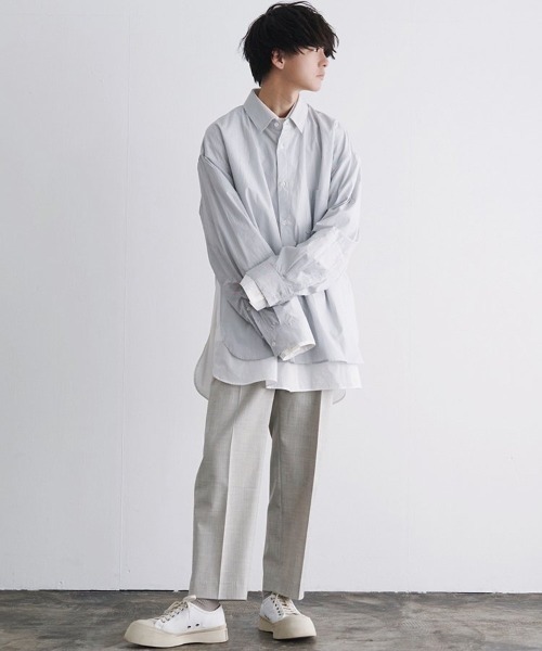 LIDNM（リドム）の「SLUB PINHEAD TROUSERS（スラックス・メンズ・ライトベージュ・SMALL）」の12枚目の写真