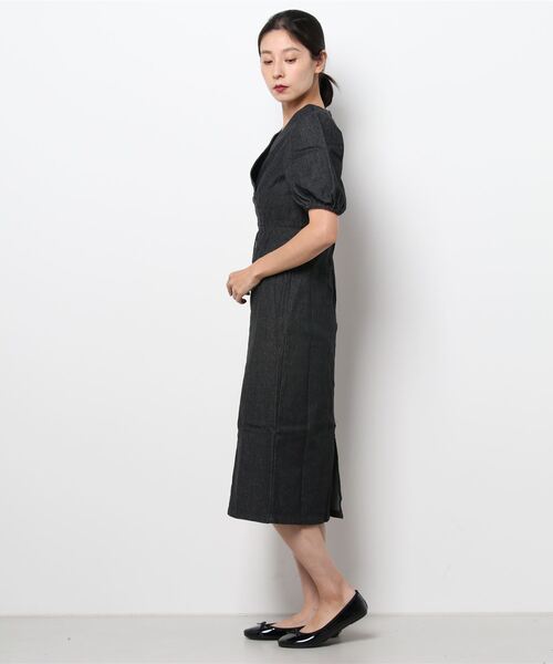 EPIMI E'PIMMY（エピミエピミー）の「ボリュームスリーブデニムワンピ（ワンピース・レディース・ブラック/ネイビー・MEDIUM）」の4枚目の写真