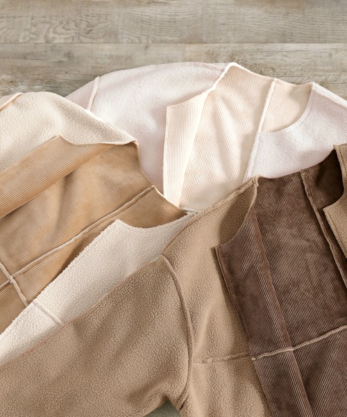 セール】1枚でこなれ感。コーデュロイ×ボア2wayリバーシブルブルゾン