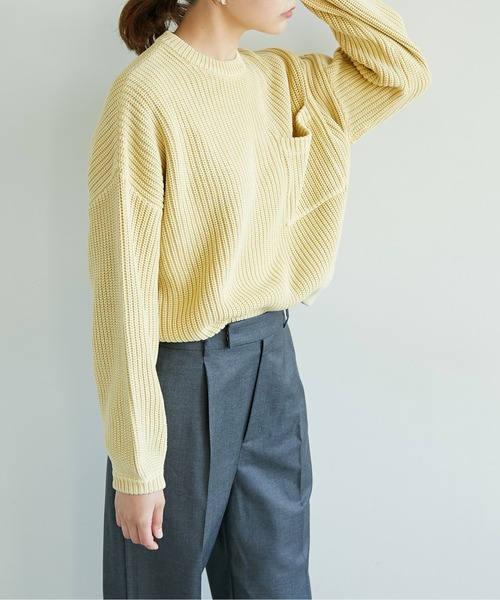 DEMYLEE(デミリー)の「【DEMYLEE】ミドルゲージセーター(ニット/セーター・レディース・グリーン/イエロー・S/SMALL)」の19枚目の写真
