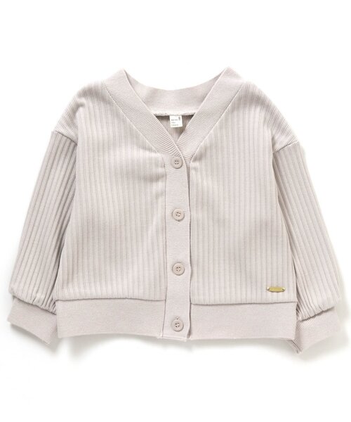 apres les cours（アプレレクール）の「ゆったりリブカーディガン（カーディガン/ボレロ・キッズ・ベージュ/アイボリー・90/100/110/120/80/130/140）」の6枚目の写真