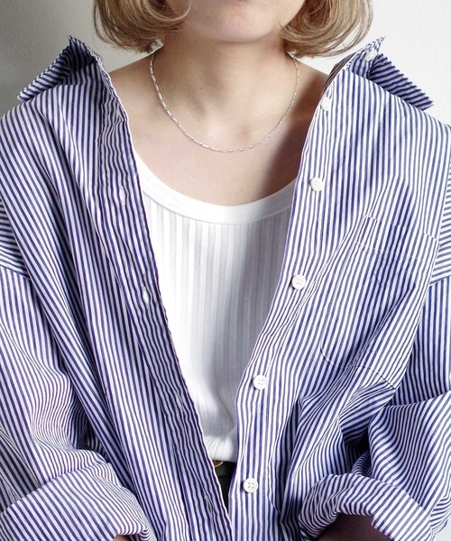 Taaii(ターイ)の「Taaii : SILVER925 FIGAROCHAIN SHORT NECKLACE / シルバー925 フィガロチェーンショート ネックレス(ネックレス・レディース・シルバー/ゴールド・FREE)」の2枚目の写真
