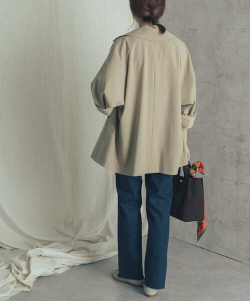 URBAN RESEARCH ROSSO(アーバンリサーチロッソ)の「オーバーサイズジャケットコート(その他アウター・レディース・ベージュ/ブラウン・FREE)」の18枚目の写真