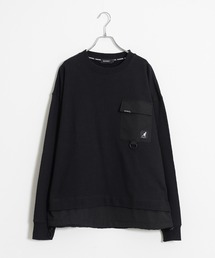 KANGOL（カンゴール）の「【KANGOL/カンゴール】ワンポイントロゴ刺繍 ナイロンポケット付き ビックシルエット トレーナー（スウェット・メンズ）」