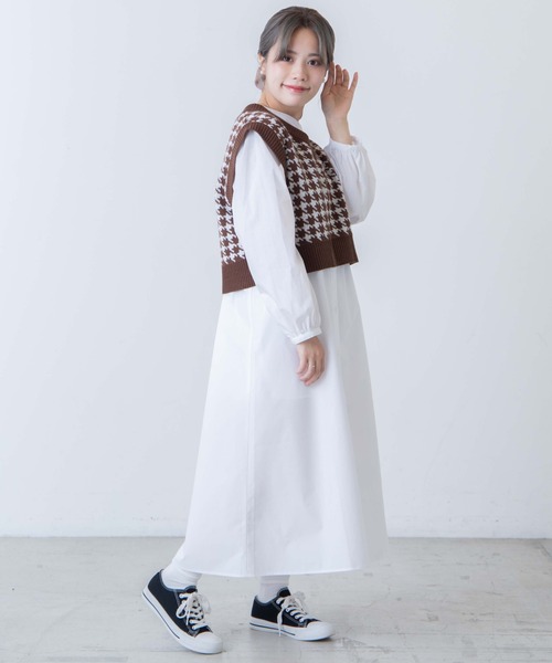 DuKKah(デュカ)の「Dukkah/【低身長向け】2WAYタックスリーブシャツワンピース(シャツ/ブラウス・レディース・ホワイト・XS)」の2枚目の写真