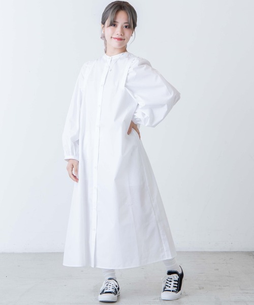 DuKKah(デュカ)の「Dukkah/【低身長向け】2WAYタックスリーブシャツワンピース(シャツ/ブラウス・レディース・ホワイト・XS)」の20枚目の写真