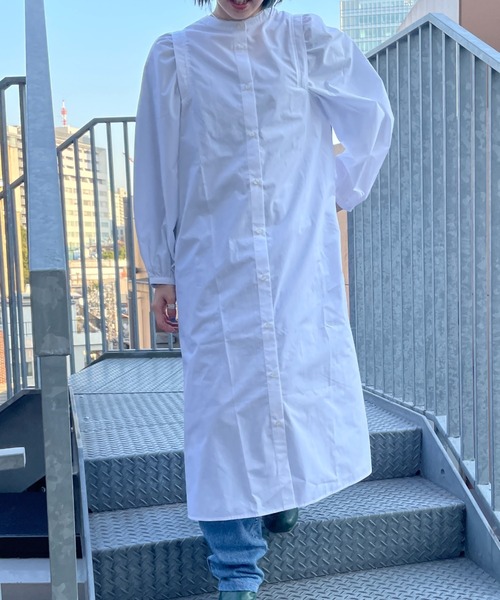 DuKKah(デュカ)の「Dukkah/【低身長向け】2WAYタックスリーブシャツワンピース(シャツ/ブラウス・レディース・ホワイト・XS)」の18枚目の写真