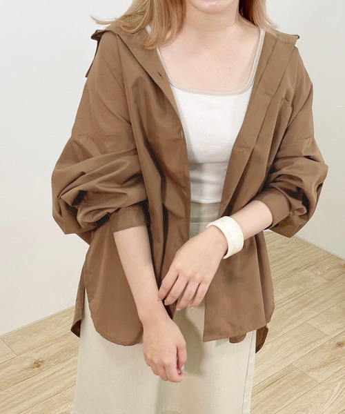 apres jour clair（アプレジュールクレア）の「【apres jour clair】オーバーシャツ【ZOZOTOWN限定アイテム】（シャツ/ブラウス・レディース・ブラウン系その他/ライトグレー/アイボリー/ベージュ・X-LARGE/フリー）」の20枚目の写真