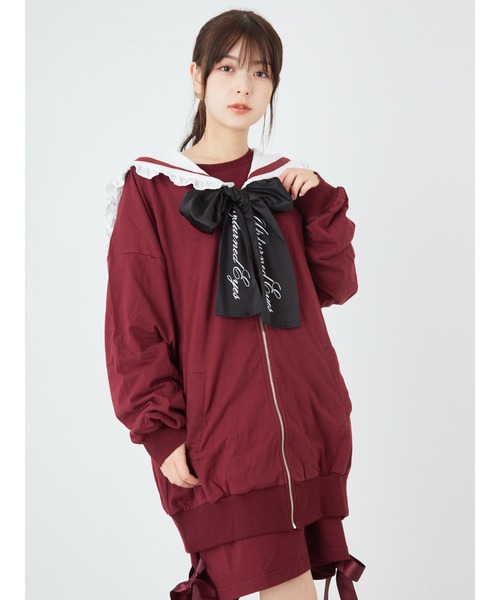 クロスくりぬきセーラーパーカー